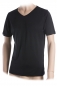 Preview: Unterhemd, Shirt, V-Ausschnitt, 100% Seide, Interlock, Schwarz, XXL